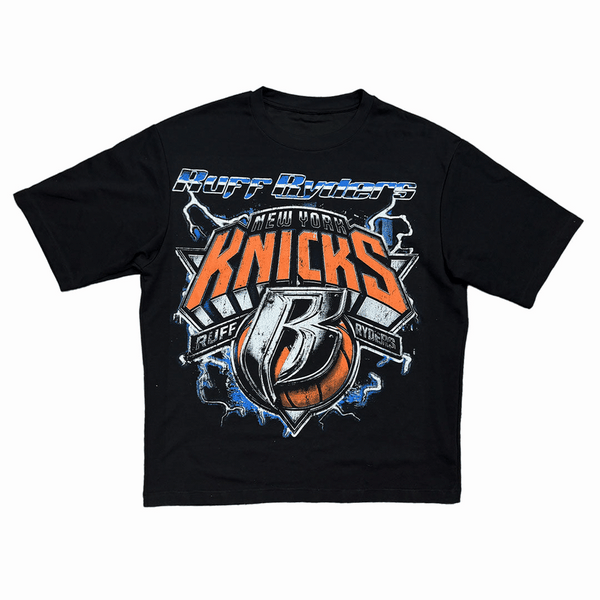 NY Anthem Black tee, front and back flashing animation