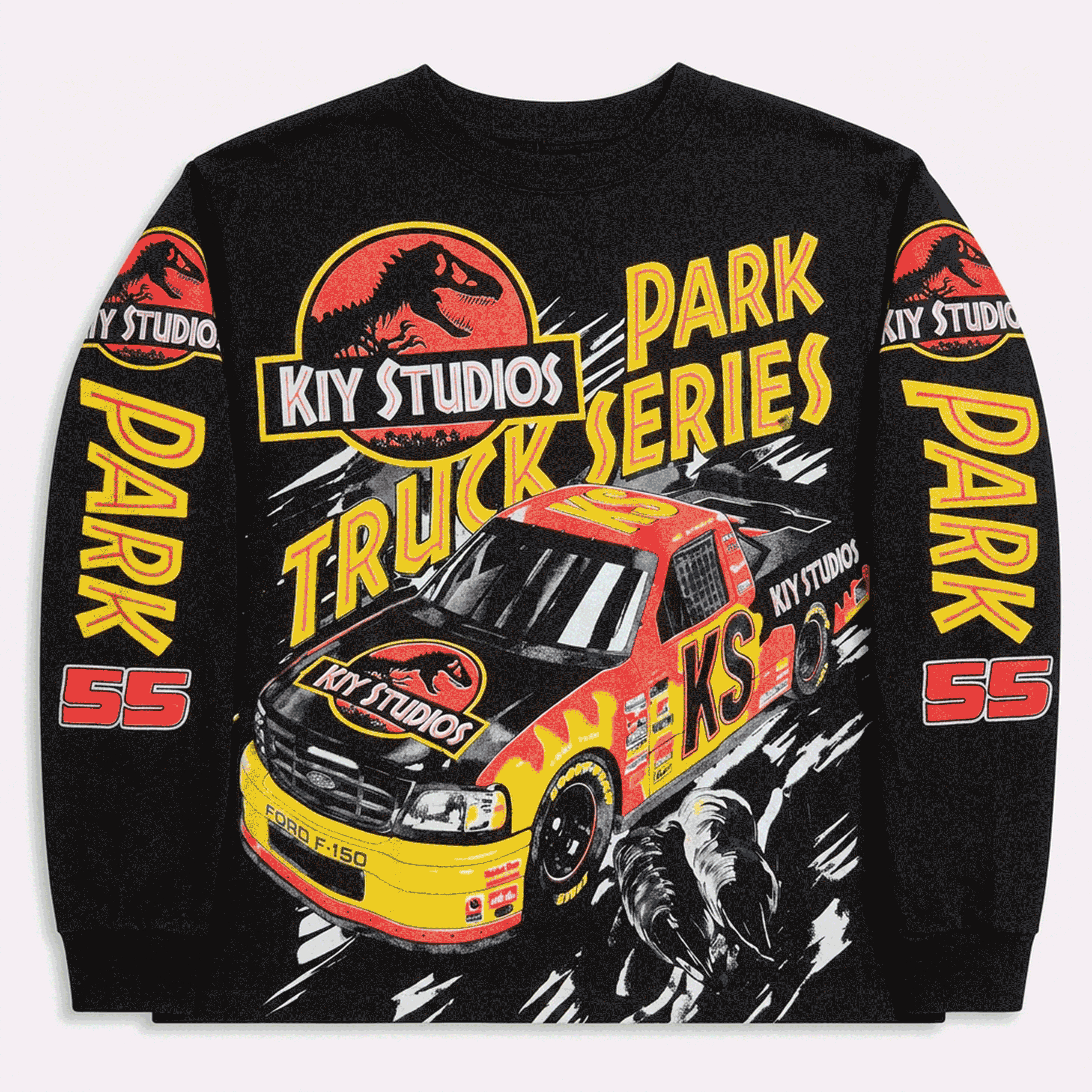 Kiy Studios "Dino Park" Racing LS T-Shirt