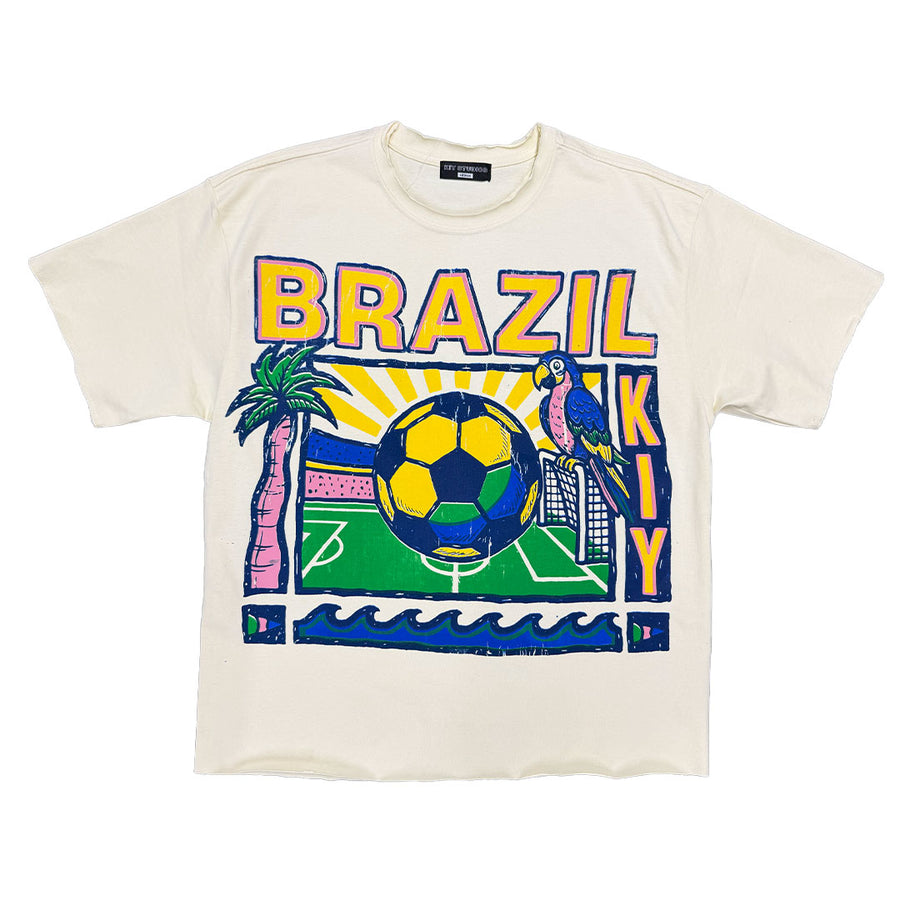 Kiy Studios "Futebol brasileiro" Cream T-Shirt