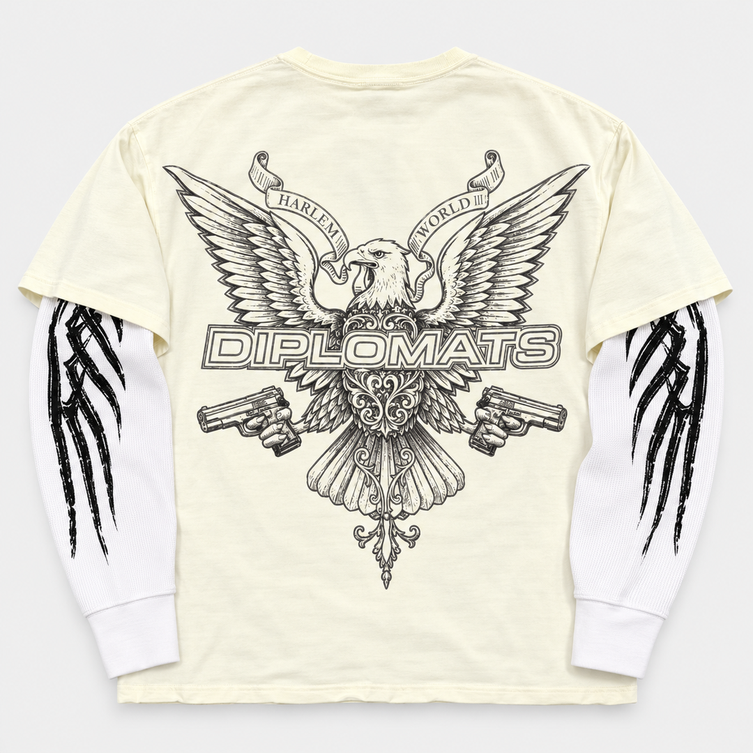 Diplomats Harlem World Cream T-Shirt Thermal back