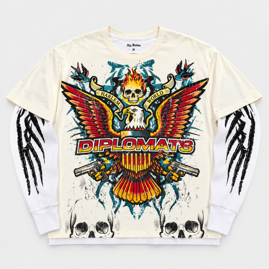 Diplomats Harlem World Cream T-Shirt Thermal front