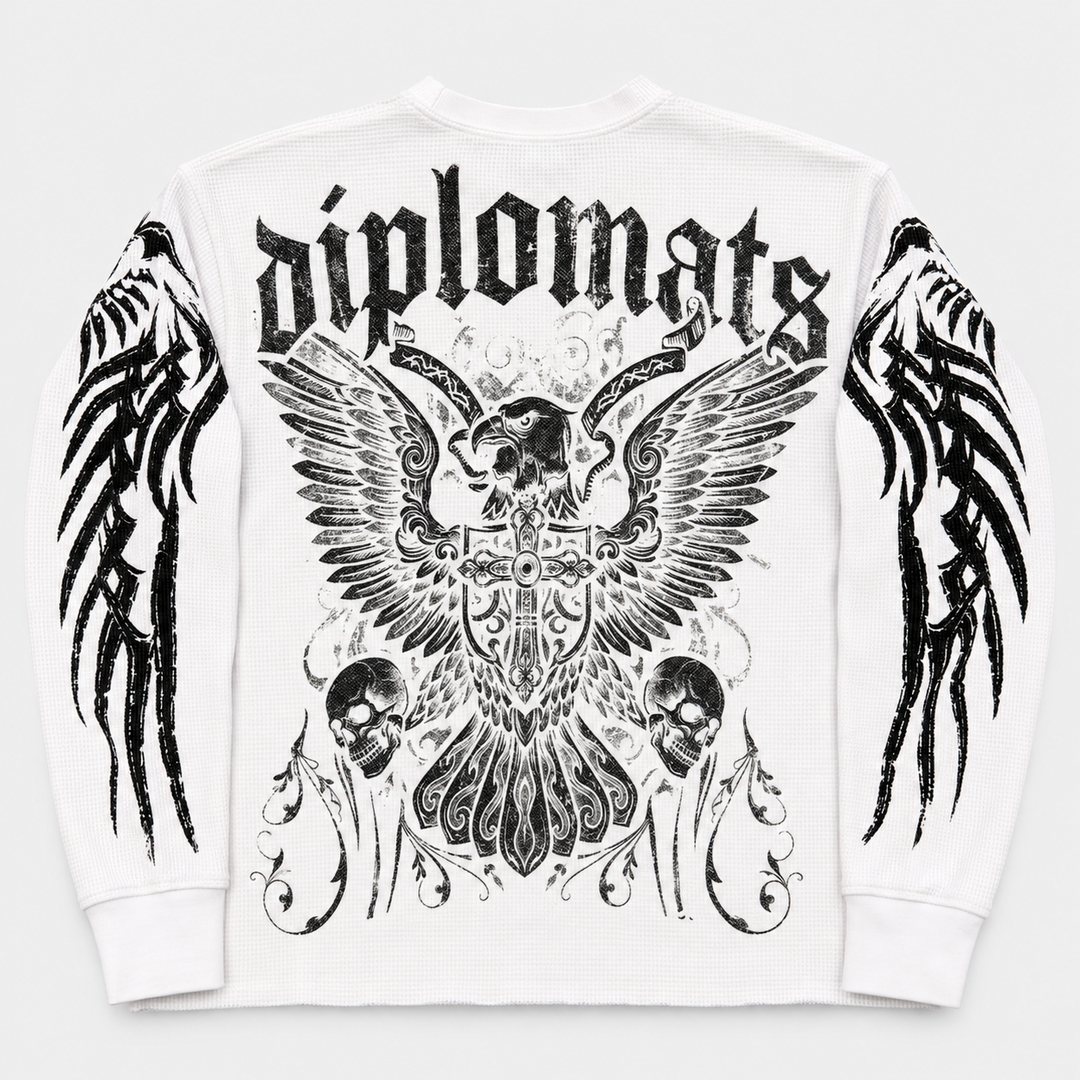 Diplomats Harlem World White Thermal back