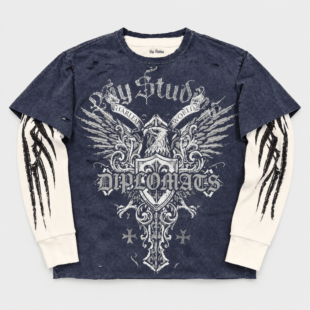 Diplomats Harlem World Navy Thermal front/back
