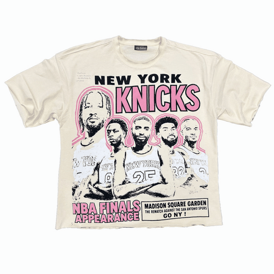 NYK 2026 Finals Cream tee, front and back flashing animation