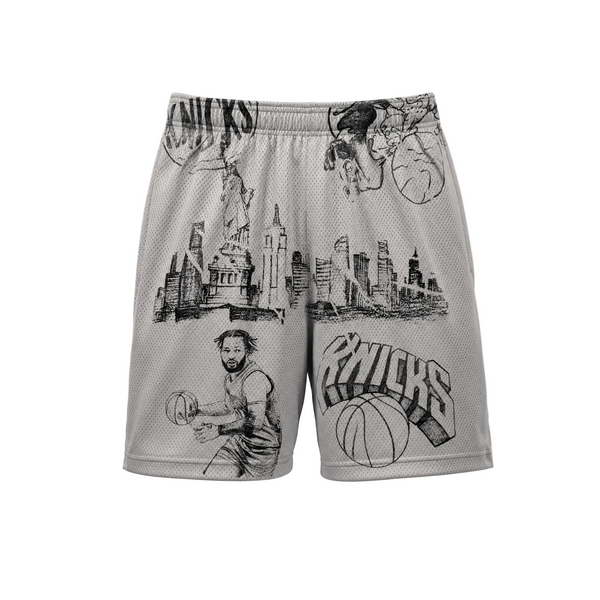 Kiy Studios "NY FINALS" Gray Mesh Shorts