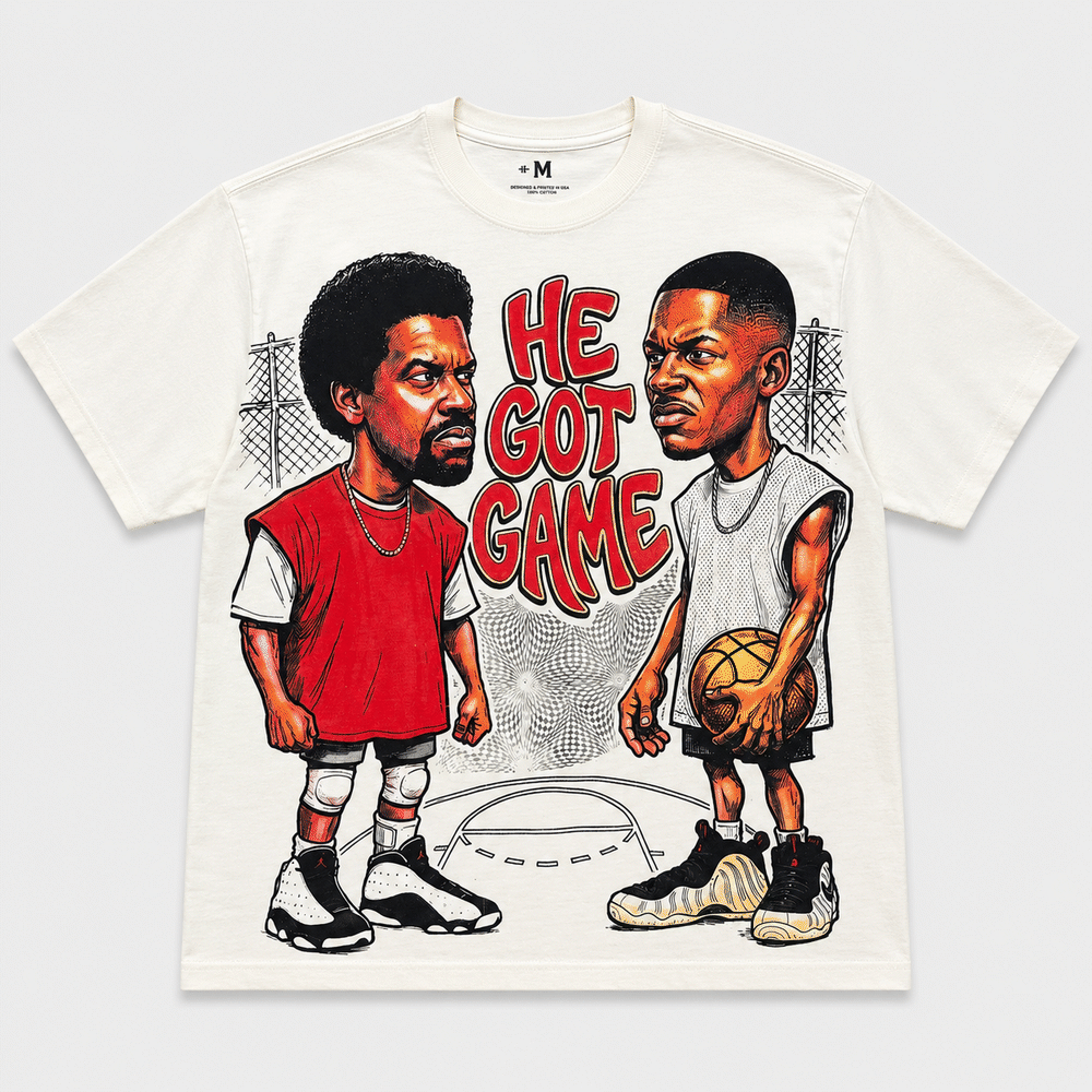 THEY GOT GAME tee, front and back flashing animation