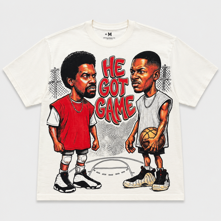 THEY GOT GAME tee, front and back flashing animation